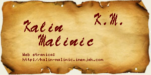 Kalin Malinić vizit kartica